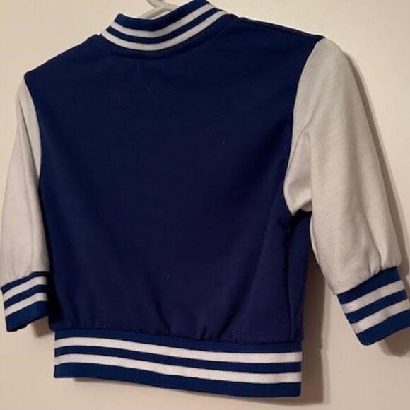 Blue Baseball Jacket, size 1-2 years, "A" on the front - Picture 6 of 7